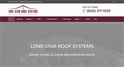 Desktop Screenshot of lonestarroofsystemsllc.com